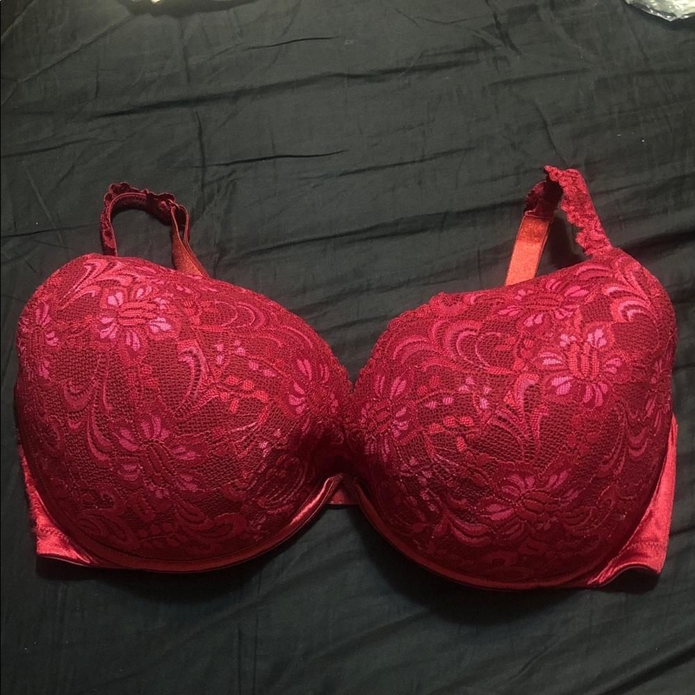 Cacique Deep Red Lace Bra underwire beautiful
